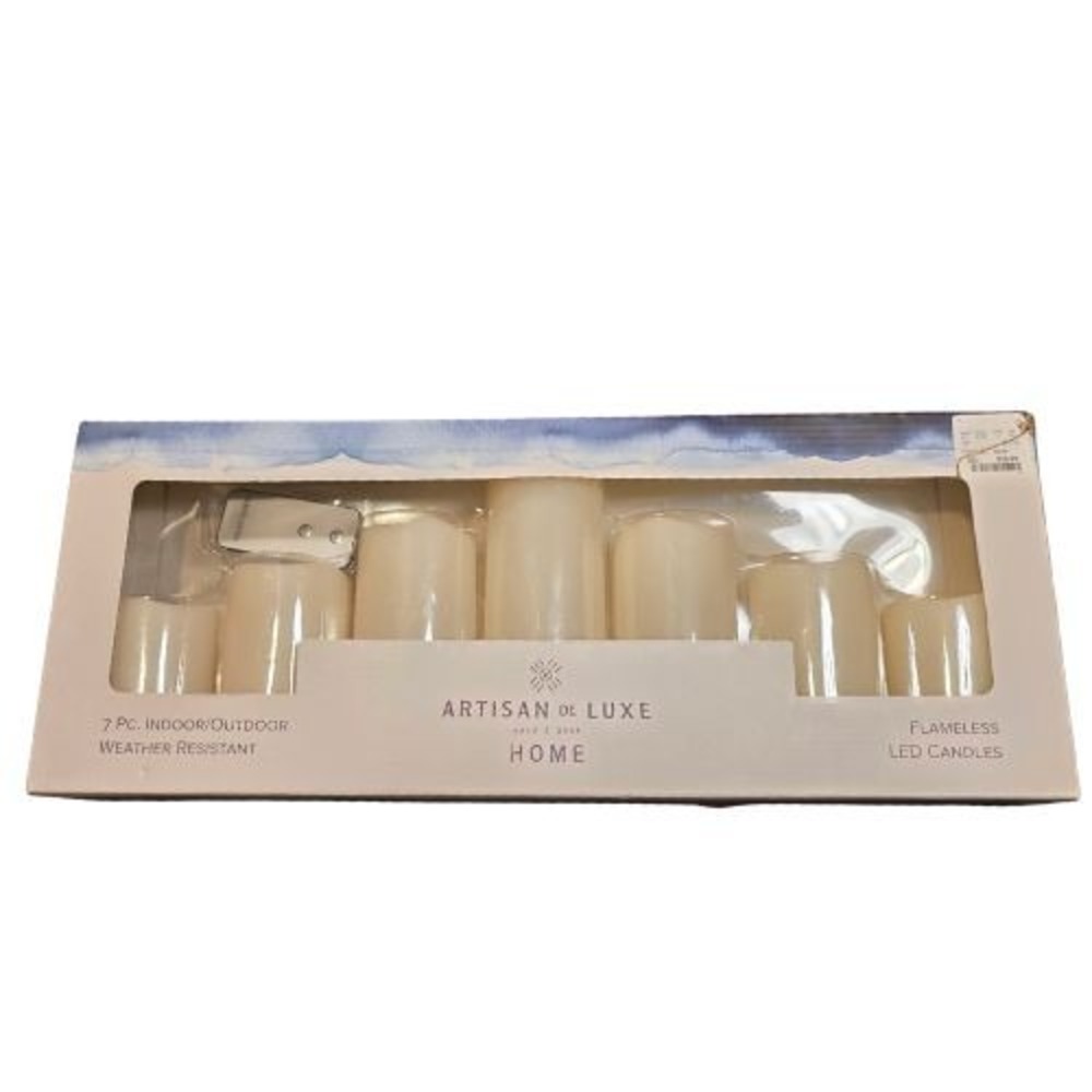 Artisan de Luxe Home 7 Pc Indoor Outdoor Weather Resistant Flameless LED Candles